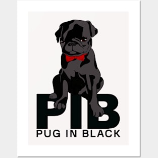 Pug in Black: Agent PIB Parody Posters and Art